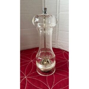 Olde Thompson Clear Acrylic Pepper Mill Manual Grinder Made in USA 7 Inch